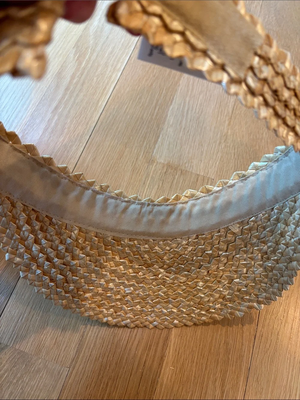 Beach Riot Rattan Visor Sun Hat One Size